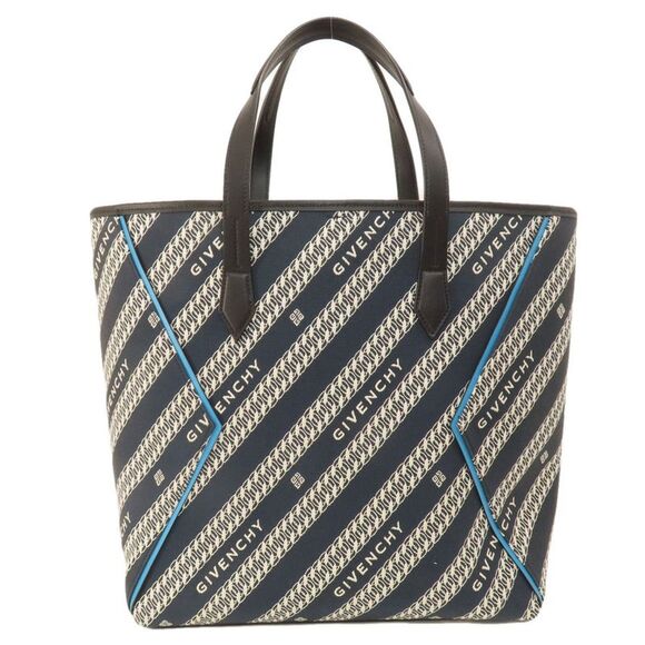 Givenchy Shoulder Bag Navy Canvas Tote Bag (Pre-Owned) - Picture 2 of 11